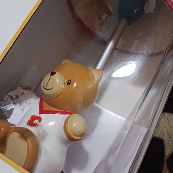 2007 New Little Sport NHL Calgary Flames Teddy Bear Nursery Lamp - Picture 9 of 13